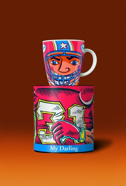 Autumn My Darling American Footballer Coffee Mug